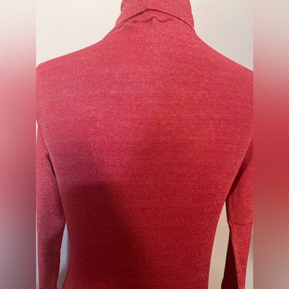 NWT Michael Stars Shiny Red Turtleneck!! - Picture 6 of 9